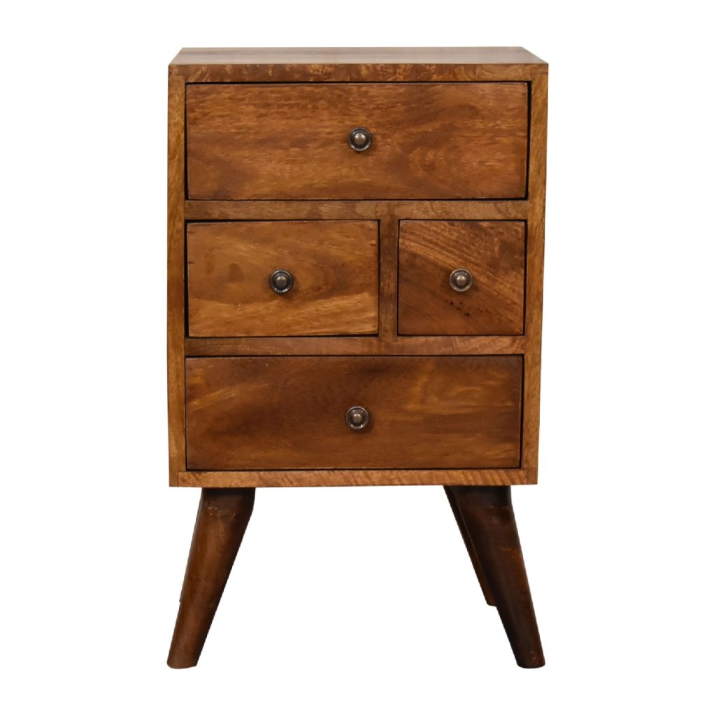 Canada 4 Drawer Multi Chestnut Nightsand Suppliers