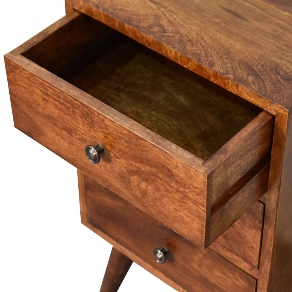 4 Drawer Multi Chestnut Nightsand - Image 7