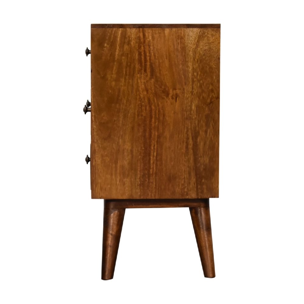 4 Drawer Multi Chestnut Nightsand - Image 9