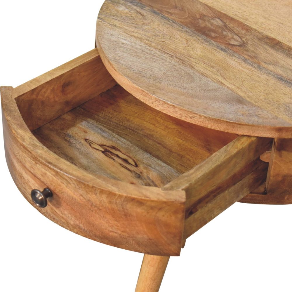 Mini Oak-ish Circular Shape Nightsand - Image 6