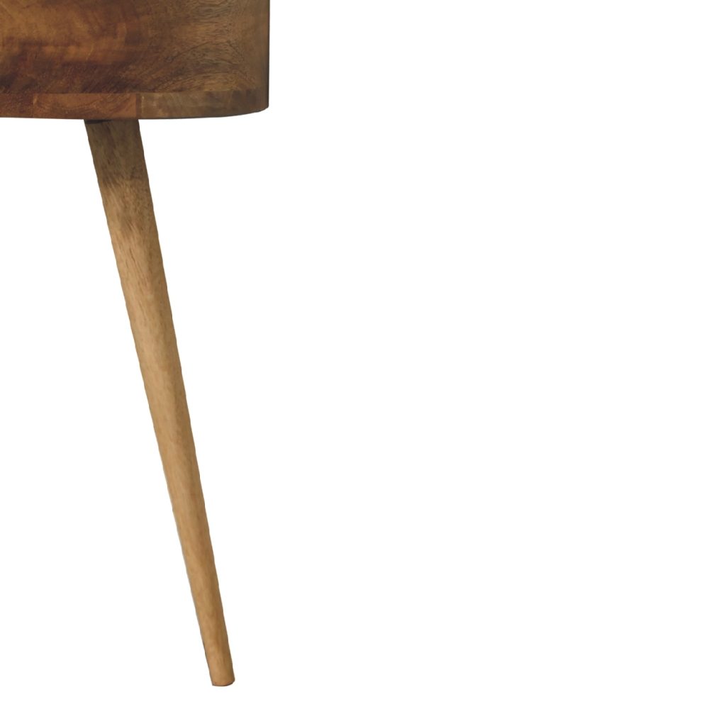 Mini Oak-ish Circular Shape Nightsand - Image 7