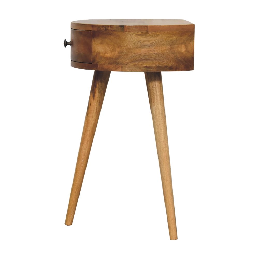 Mini Oak-ish Circular Shape Nightsand - Image 8