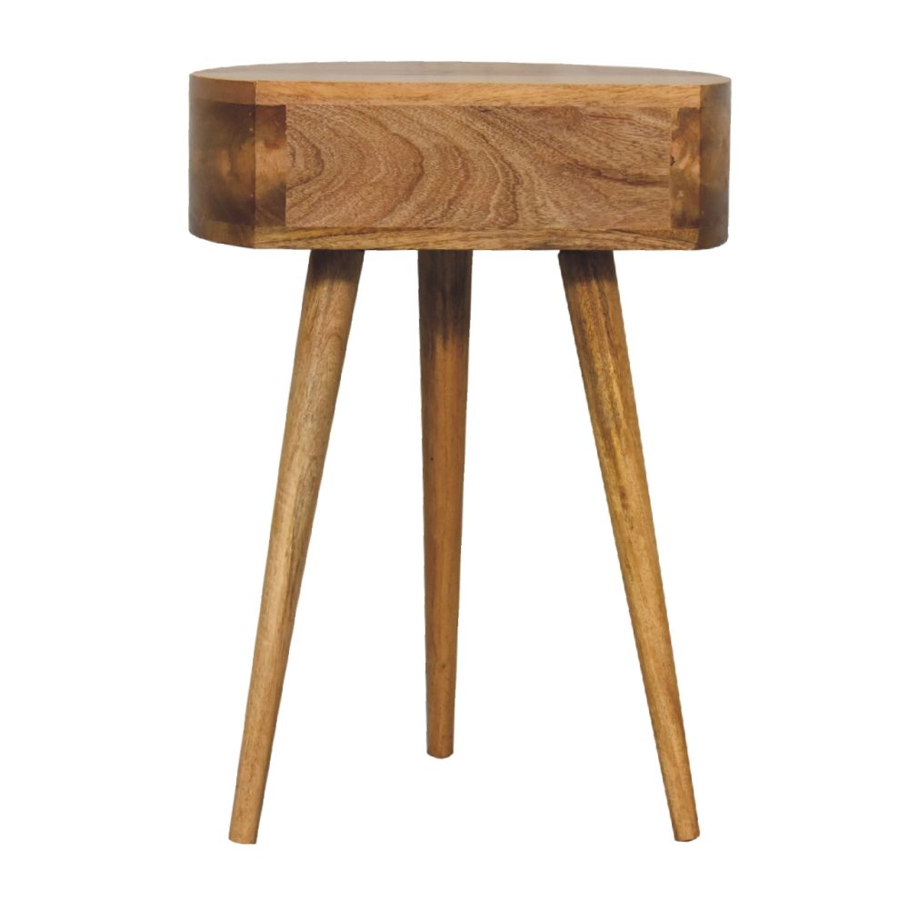 Mini Oak-ish Circular Shape Nightsand - Image 9