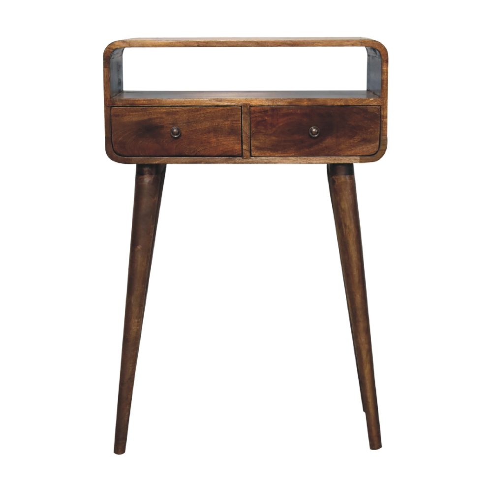 Canada Mini Grey Washed Curved Media Unit Suppliers