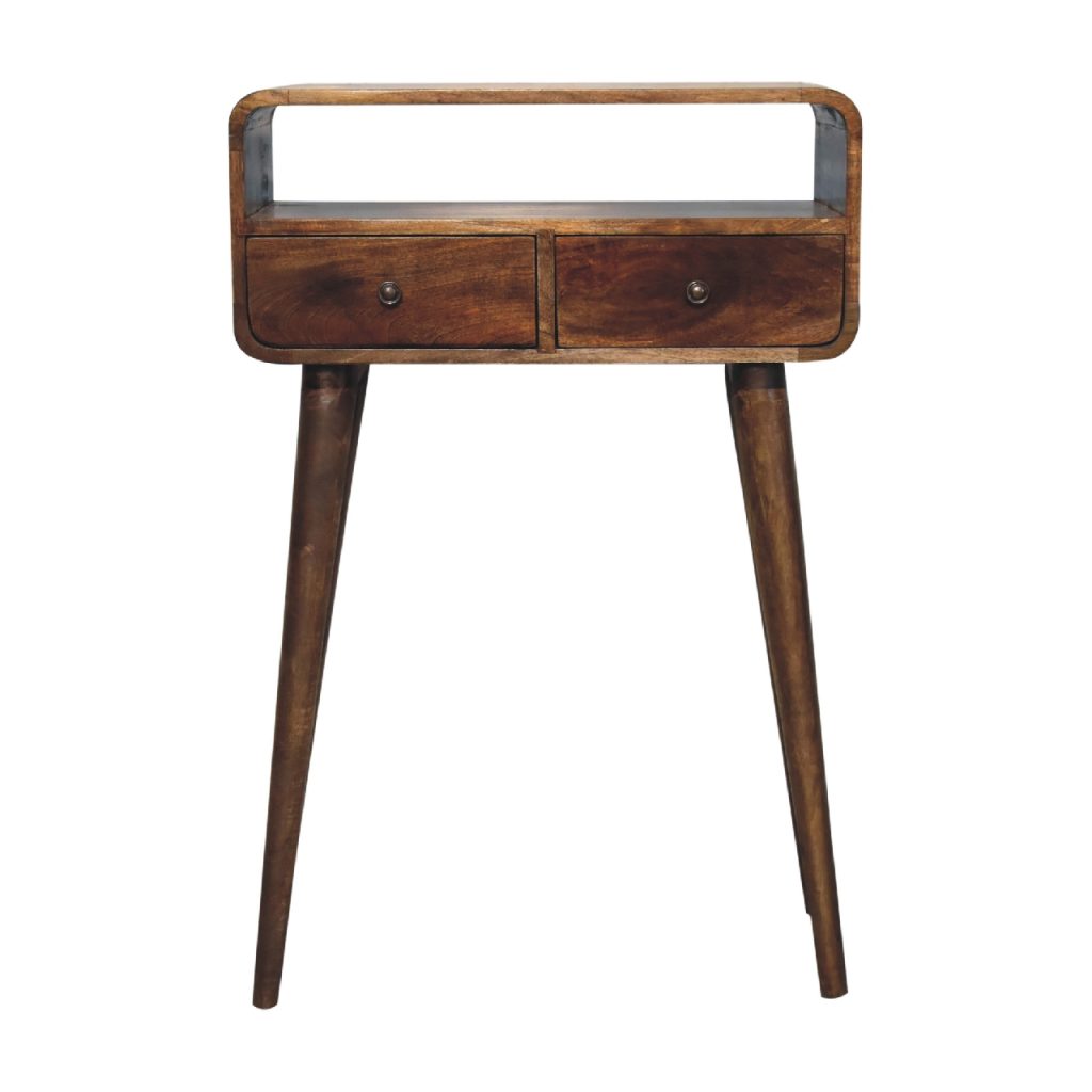 Canada Mini Grey Washed Curved Media Unit Suppliers