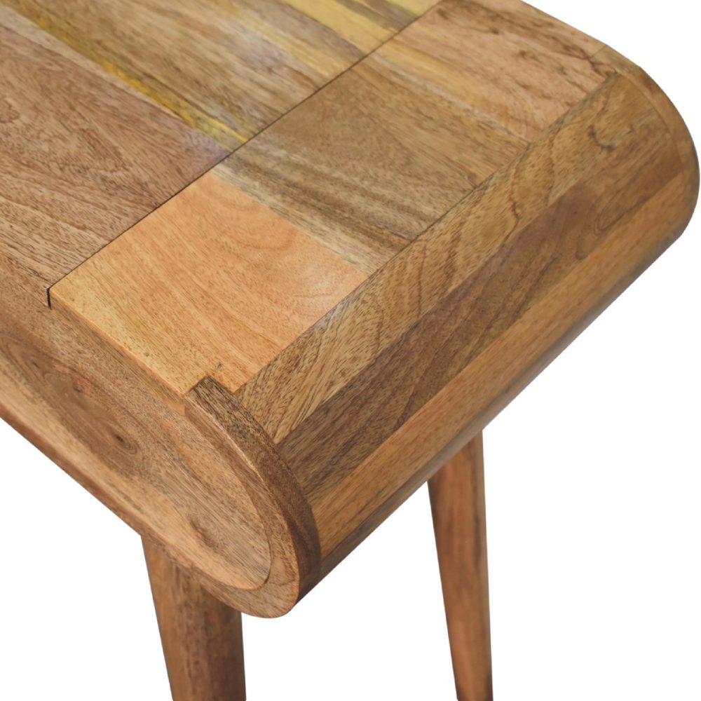 Mini Oak-ish Round Dressing Table - Image 8