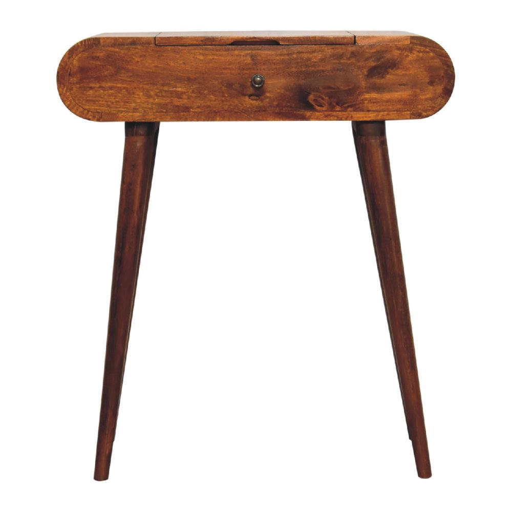 Mini Round Chestnut Fold Vanity - Image 2