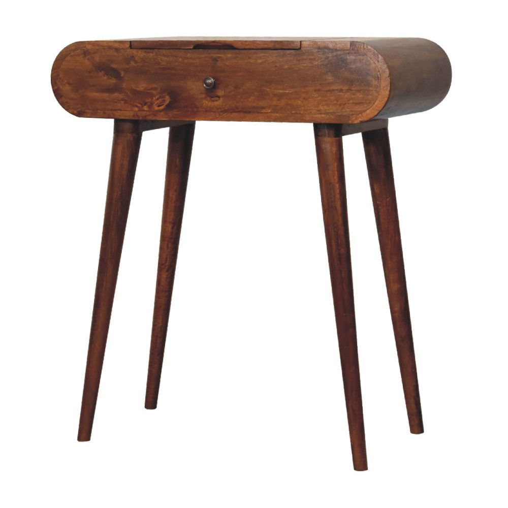 Mini Round Chestnut Fold Vanity - Image 4
