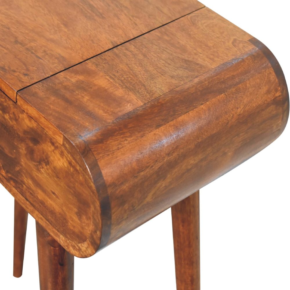Mini Round Chestnut Fold Vanity - Image 8