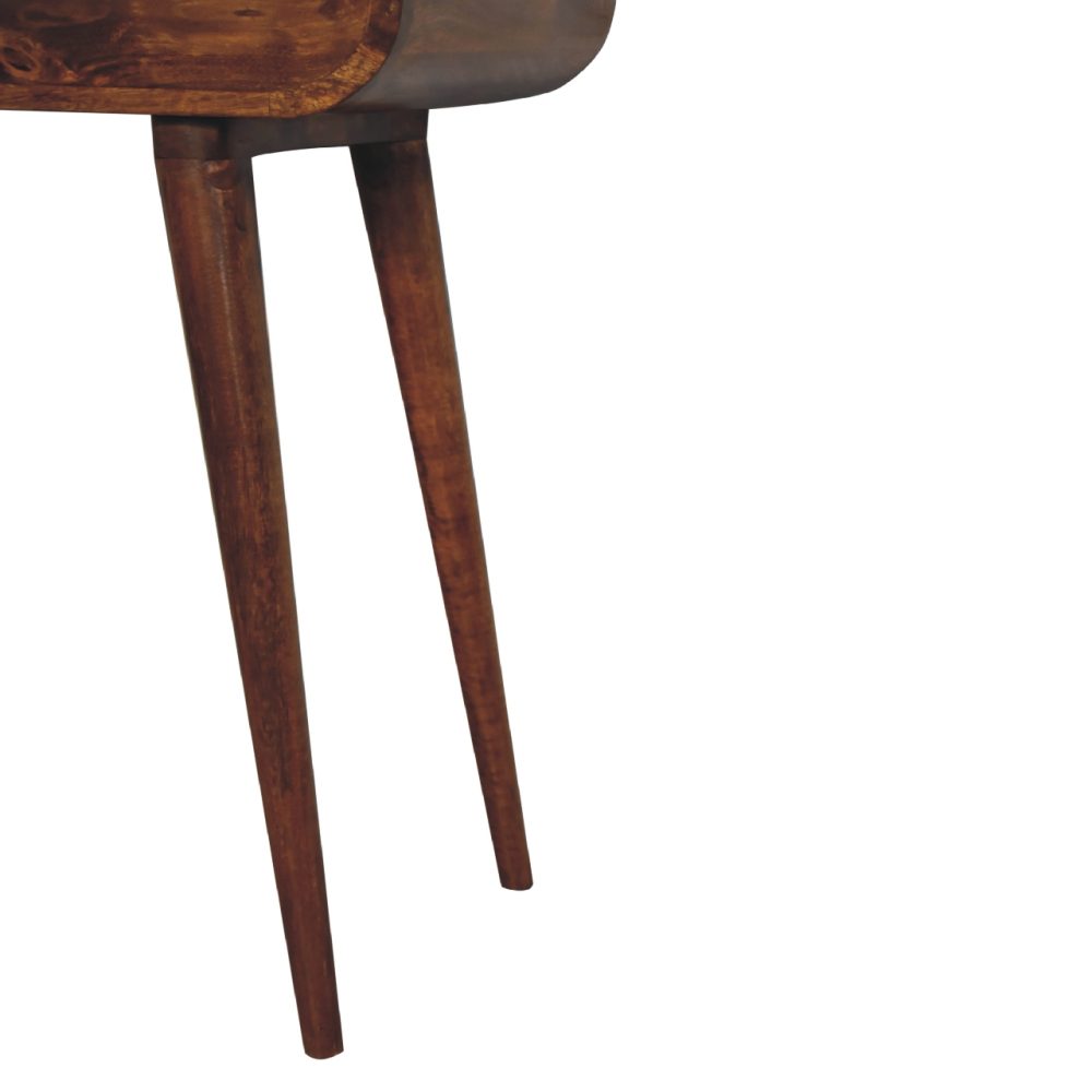 Mini Round Chestnut Fold Vanity - Image 9