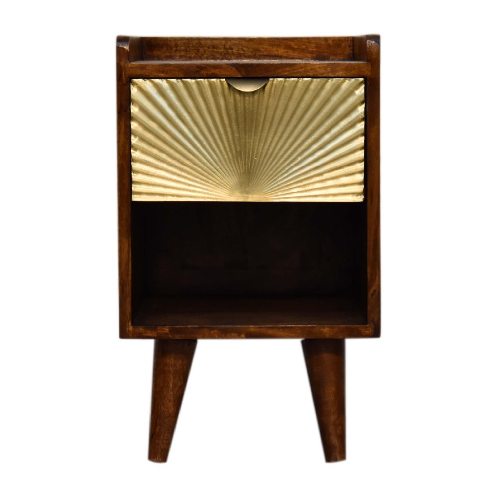 Mini Manila Gold 1 Drawer Nightsand - Image 2