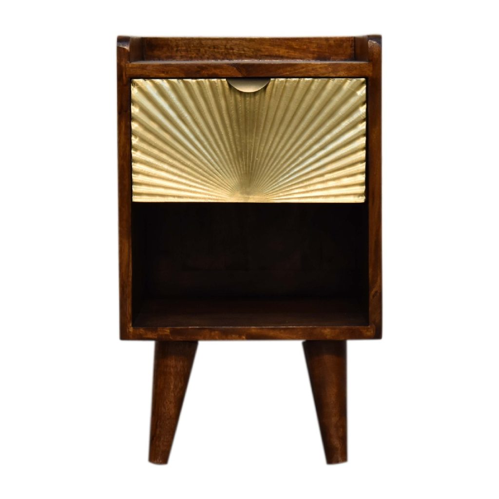 Canada Mini Manila Gold 1 Drawer Nightsand Suppliers