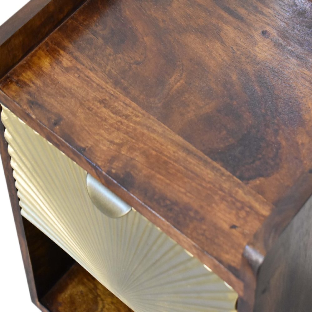 Mini Manila Gold 1 Drawer Nightsand - Image 6