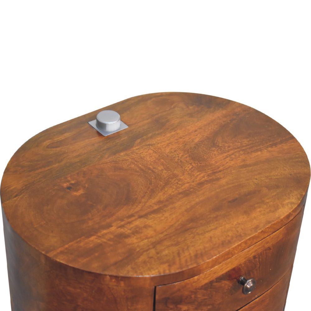 Chestnut Nightsand with Reading Light - Image 6