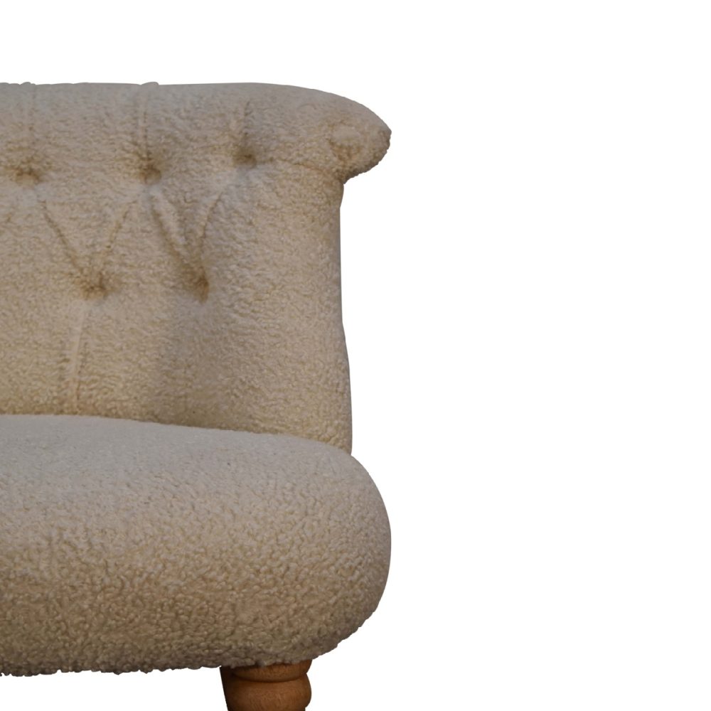 Boucle Cream Accent Chair - Image 5