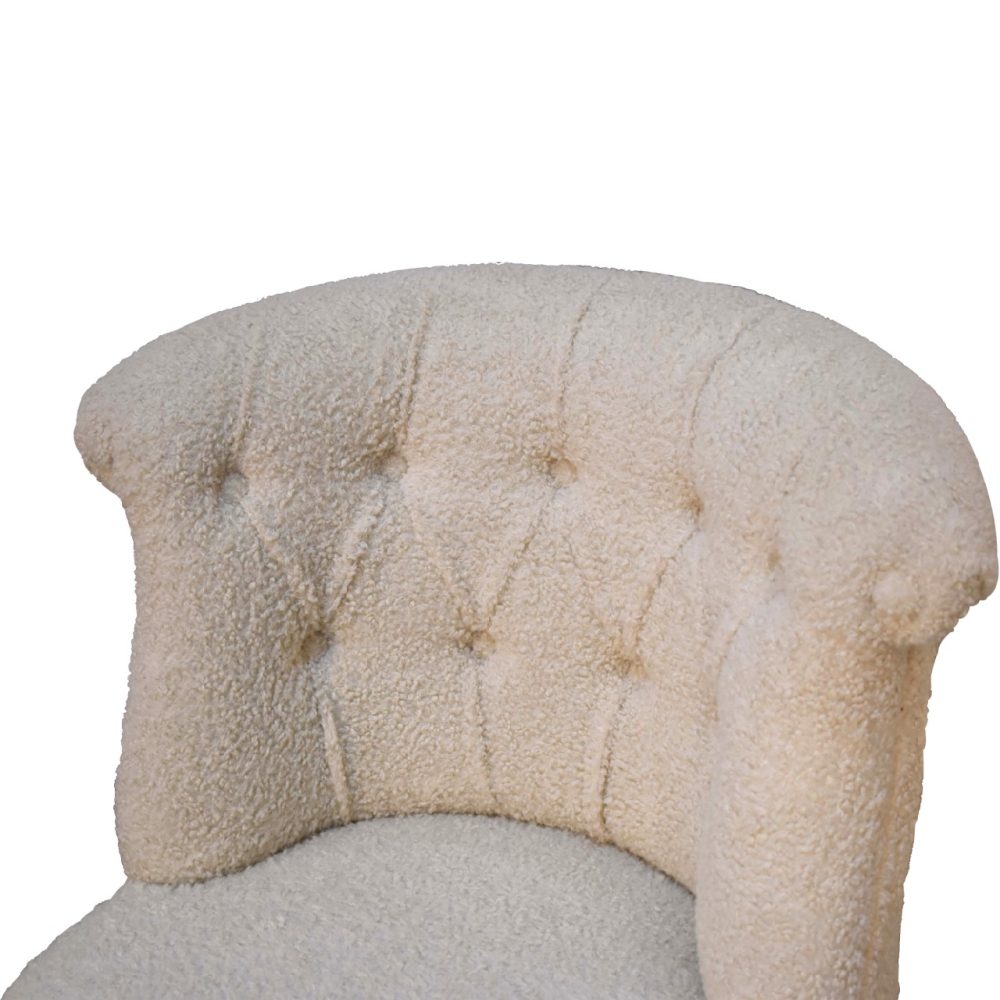Boucle Cream Accent Chair - Image 6