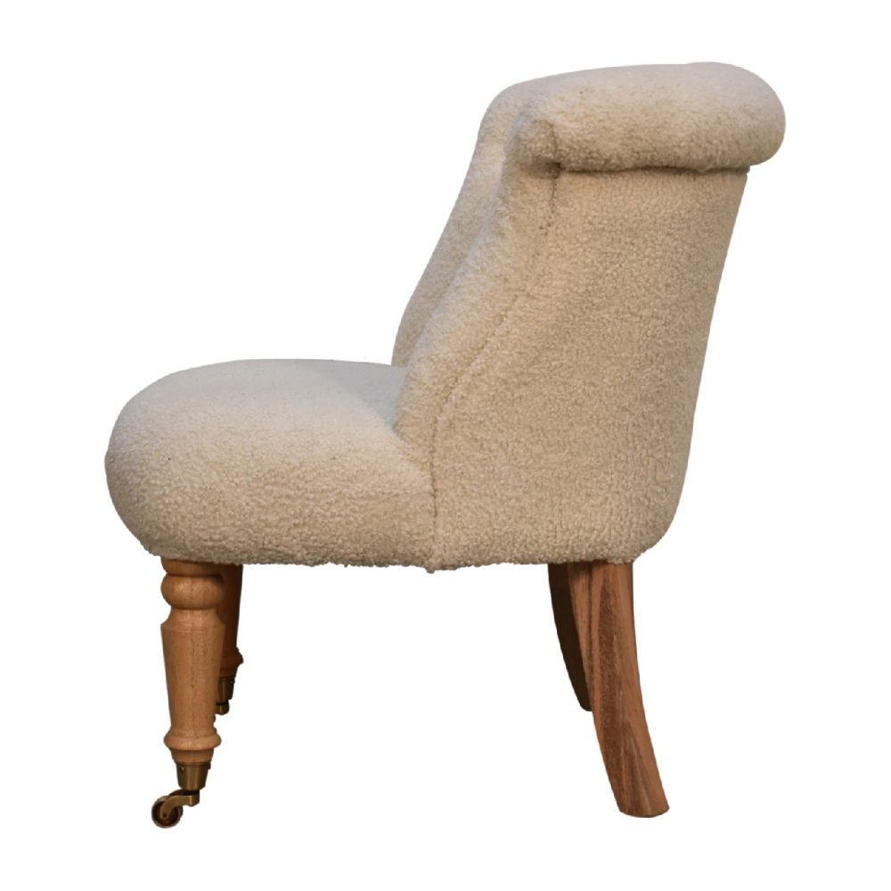 Boucle Cream Accent Chair - Image 9