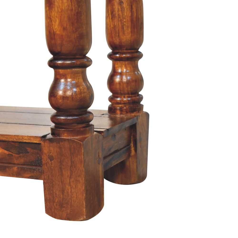 Chestnut 4 Drawer Console Table - Image 8