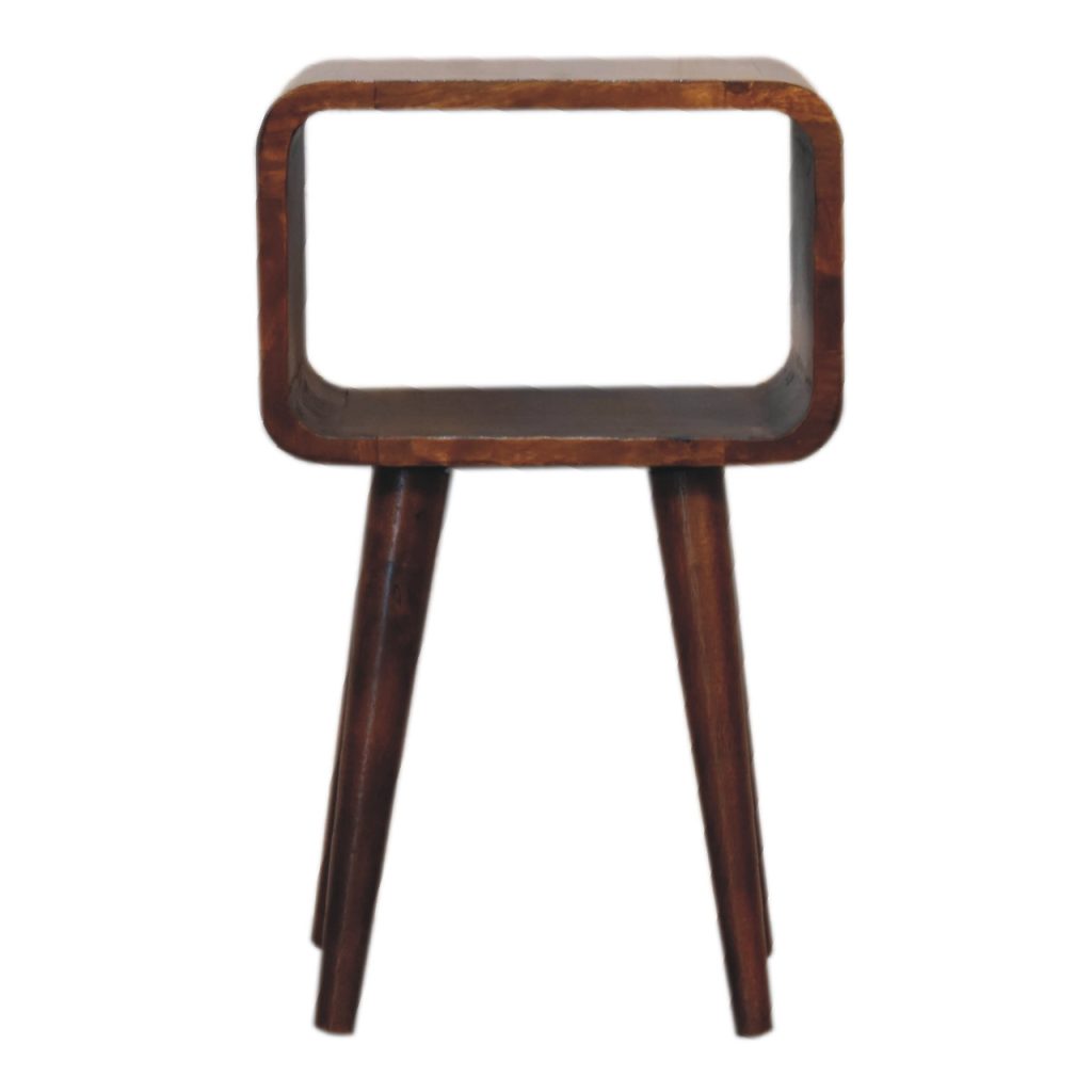 Canada Mini Chestnut Curved Open Nightsand Suppliers