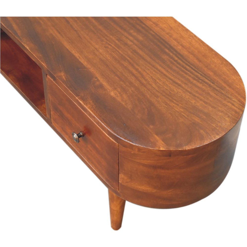 Chestnut Round Open Media Unit - Image 6