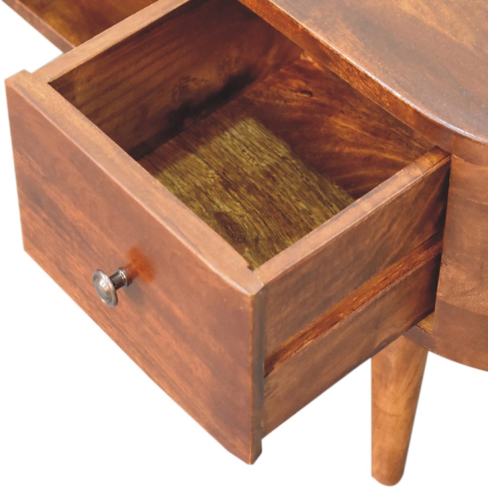 Chestnut Round Open Media Unit - Image 7