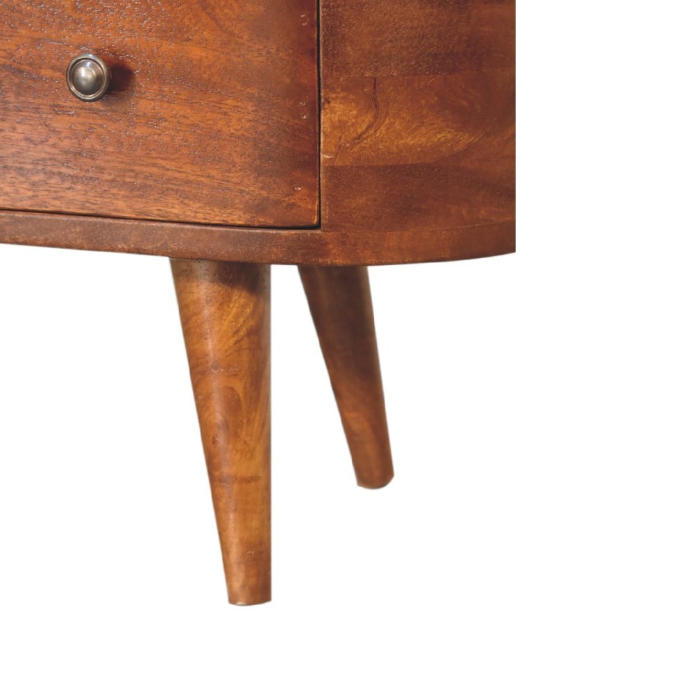 Chestnut Round Open Media Unit - Image 9