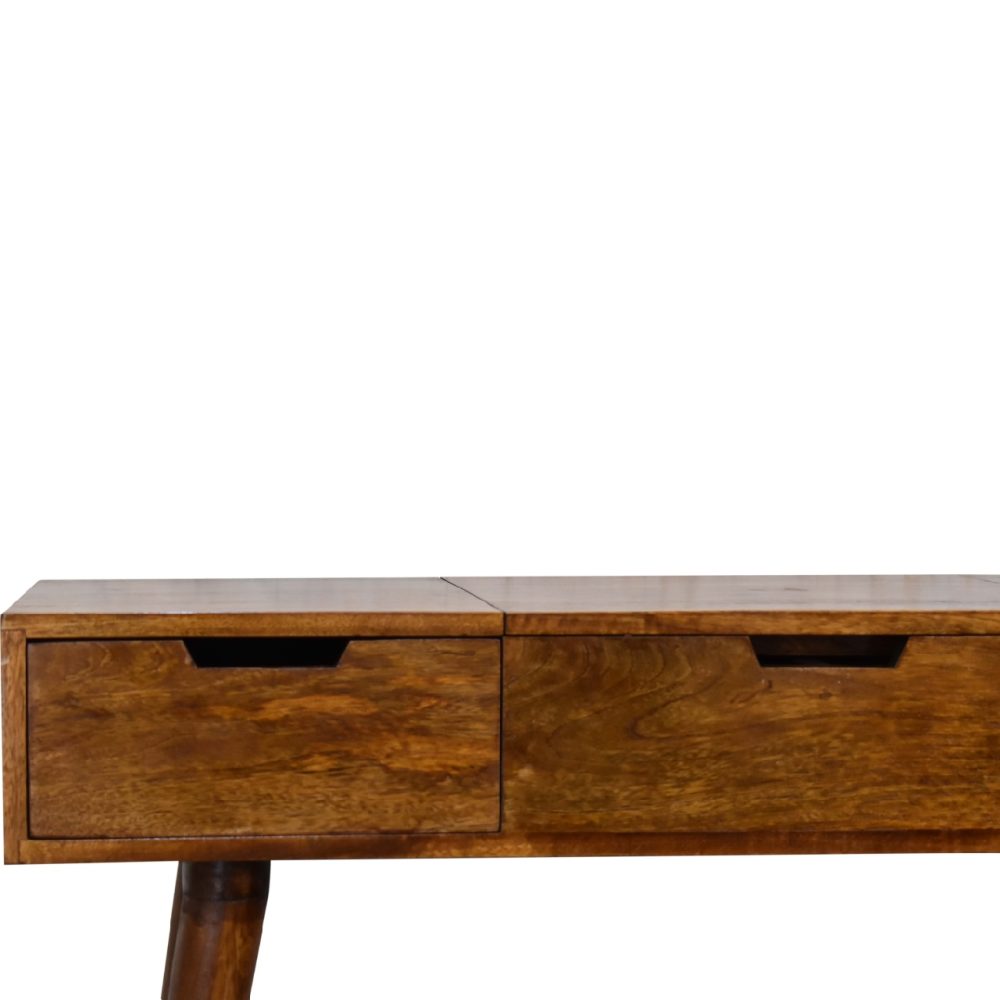 Chestnut Foldable Mirror Table - Image 5