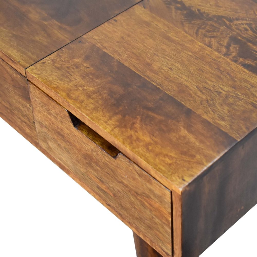 Chestnut Foldable Mirror Table - Image 9
