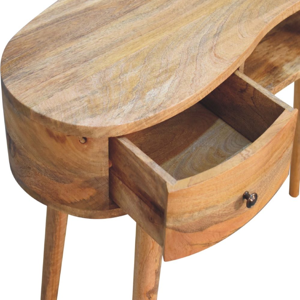 Oak-ish Wave Writing Desk - Image 7