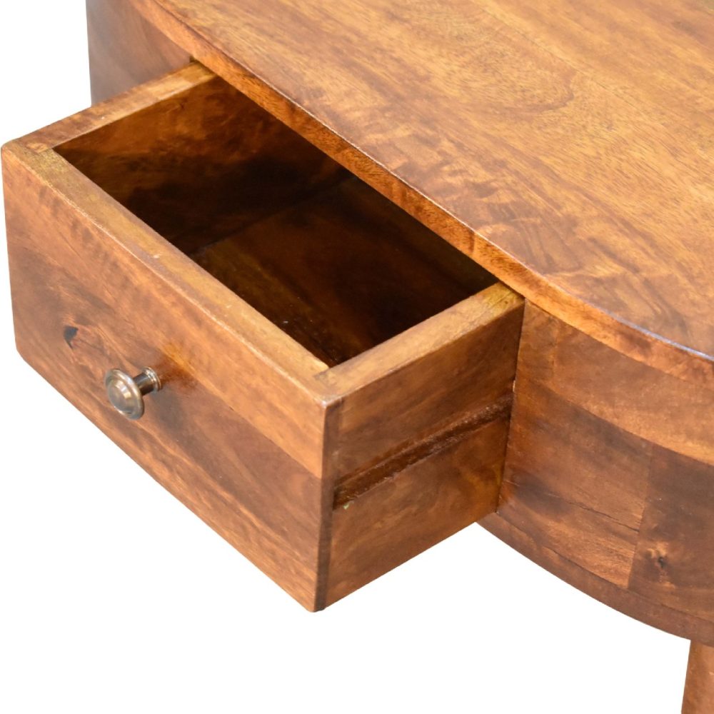 Mini Chestnut Rounded Coffee Table - Image 8