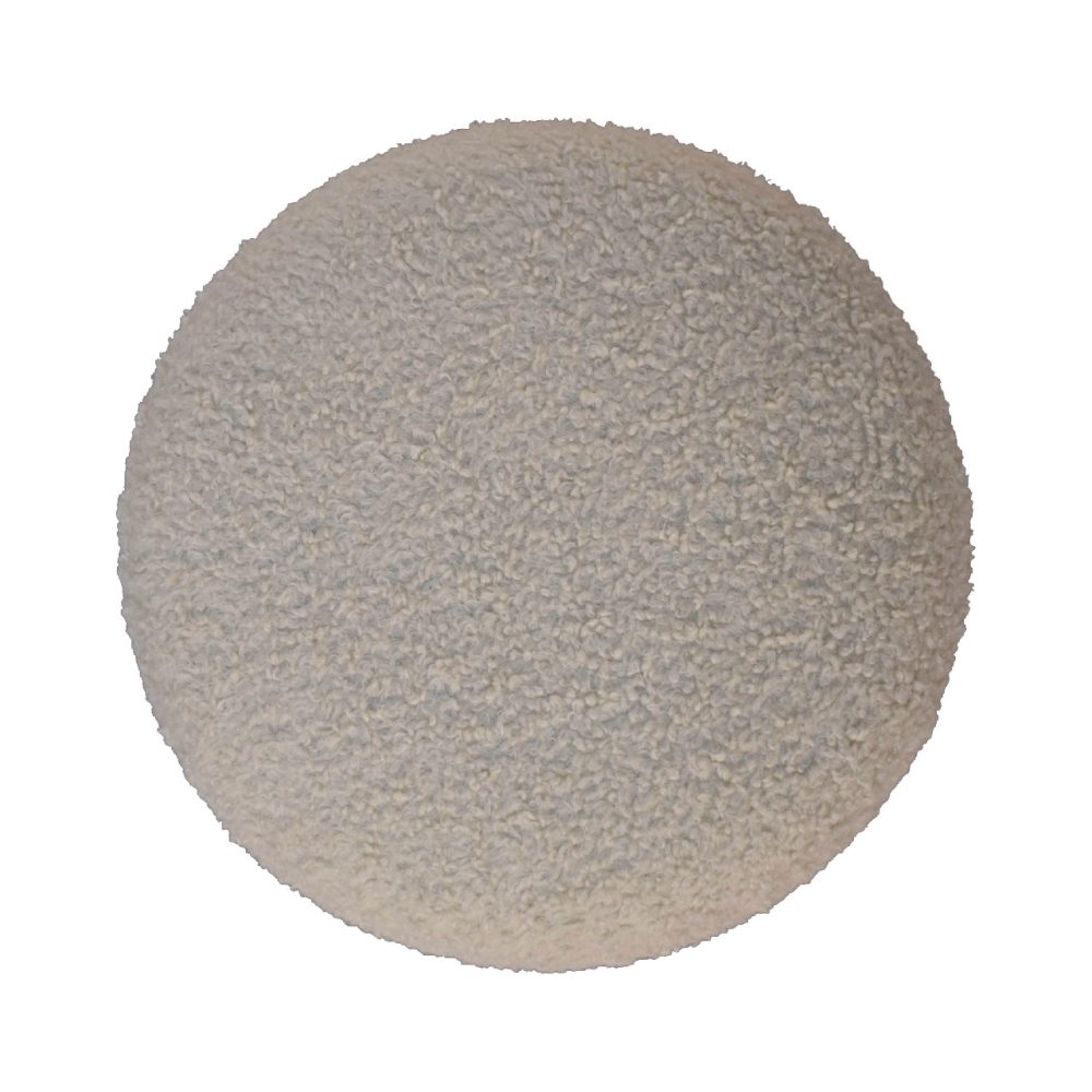 Boucle Cream Round Footstool - Image 9