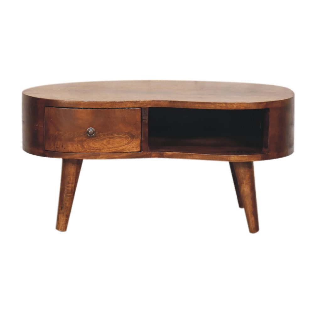 Mini Chesnut Wave Coffee Table - Image 2