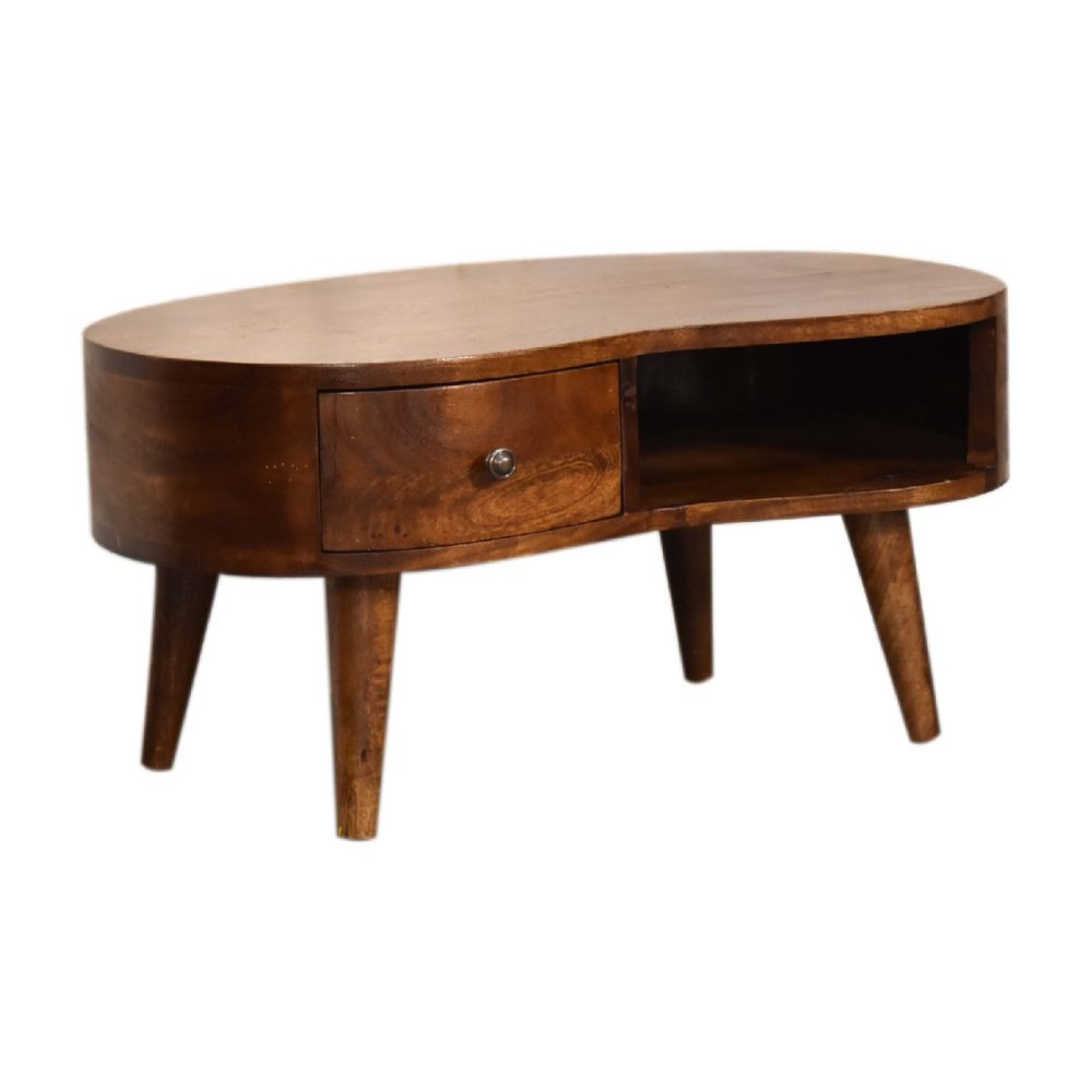 Mini Chesnut Wave Coffee Table - Image 4