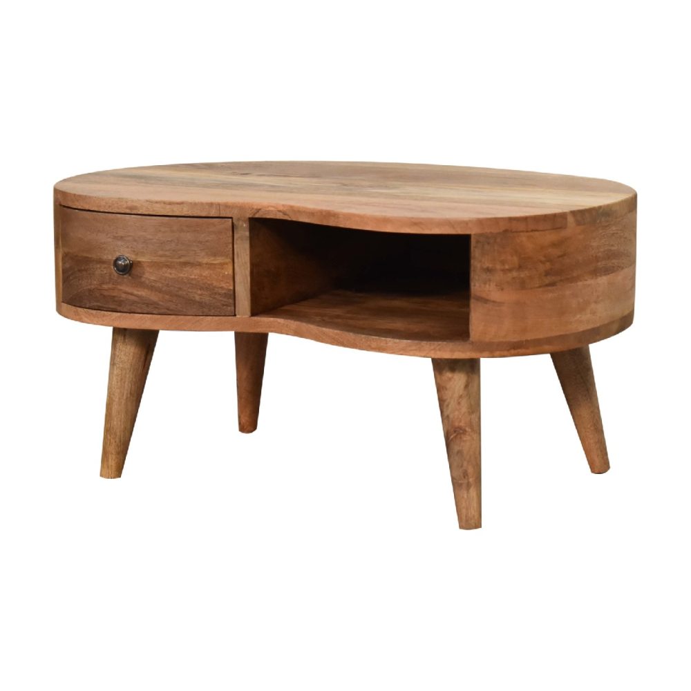 Mini Oak-ish Wave Coffee Table - Image 3