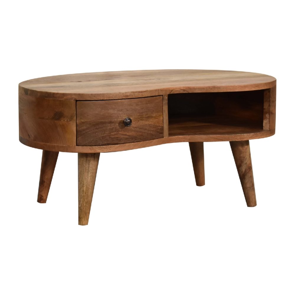 Mini Oak-ish Wave Coffee Table - Image 4