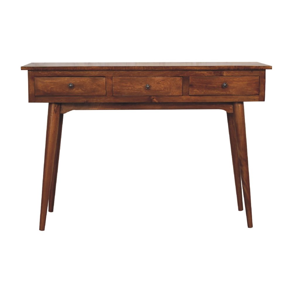 Large 3 Drawer Chestnut Console - Image 2
