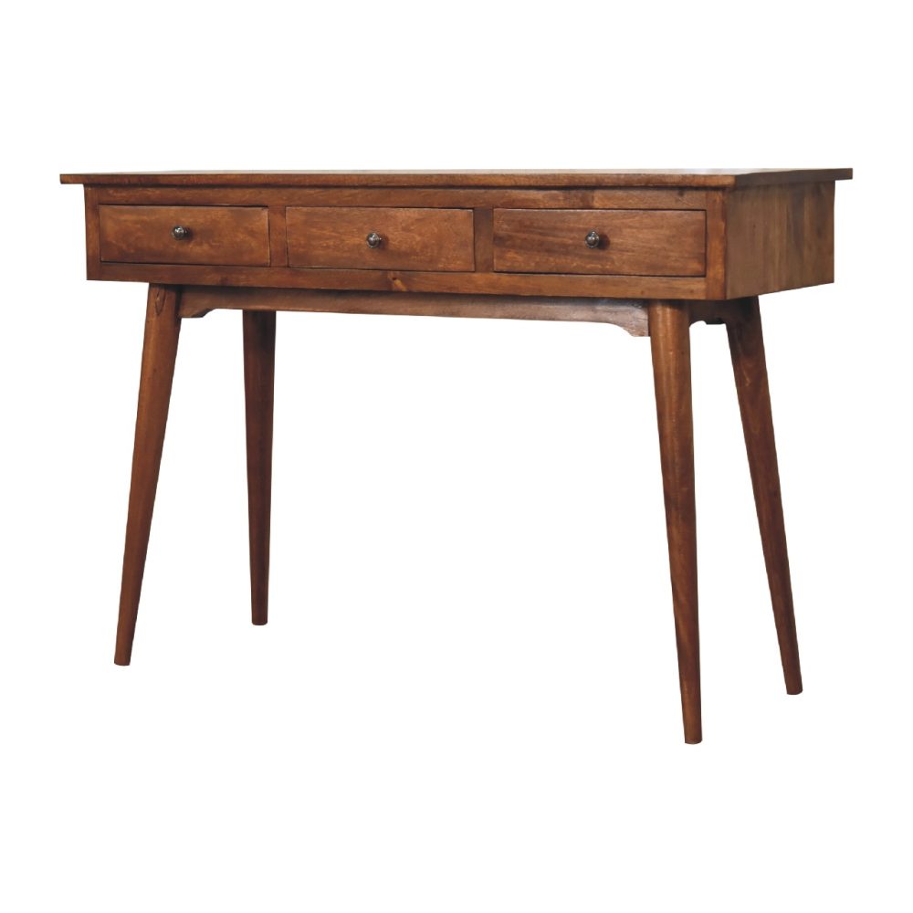 Large 3 Drawer Chestnut Console - Image 3