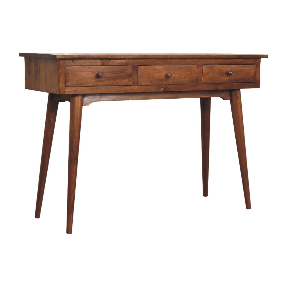 Large 3 Drawer Chestnut Console - Image 4