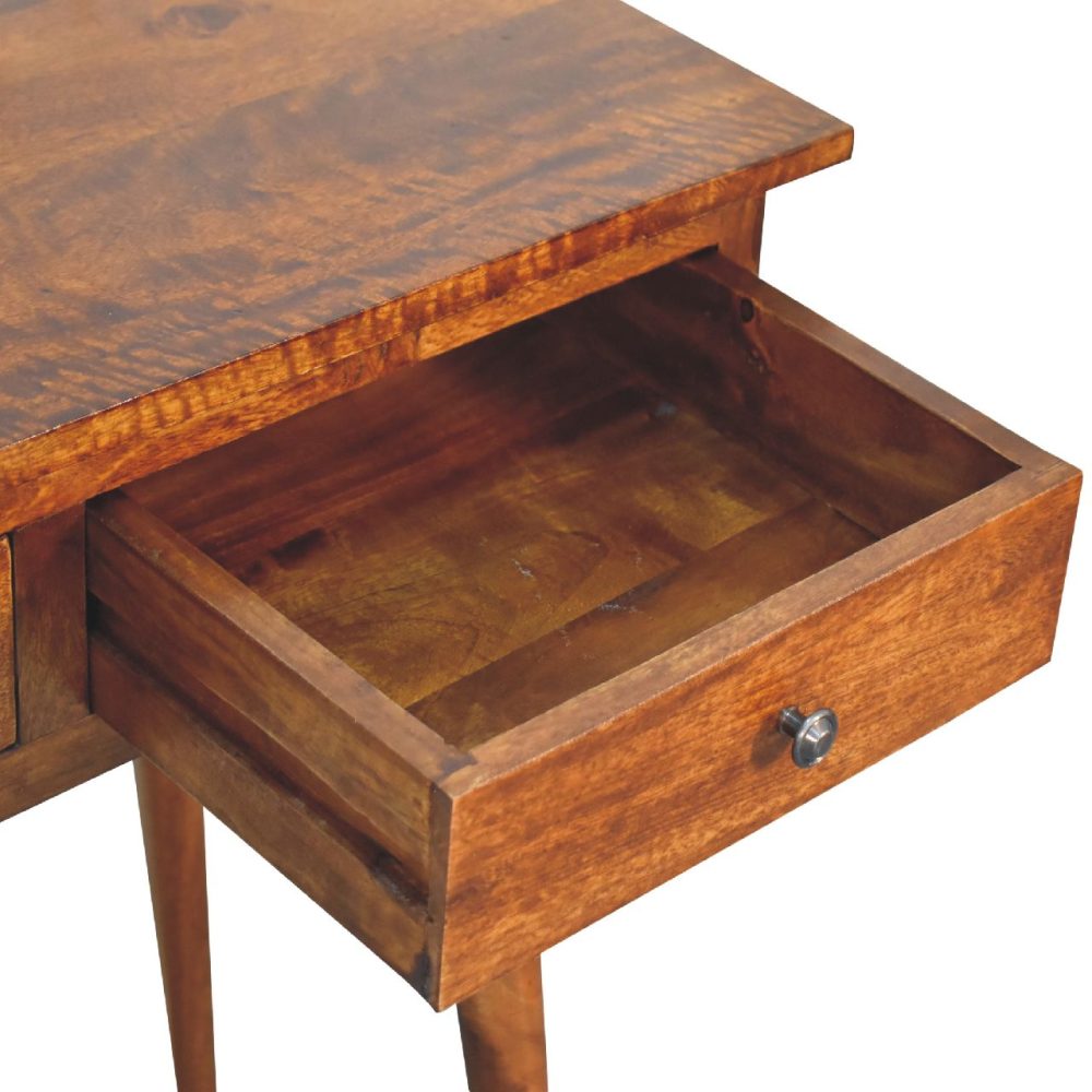 Large 3 Drawer Chestnut Console - Image 7