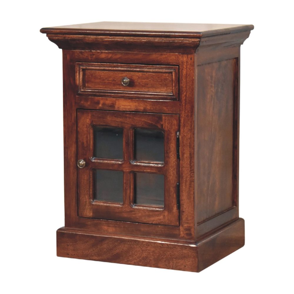 Cherry Nightsand with Glazed Door - Image 3