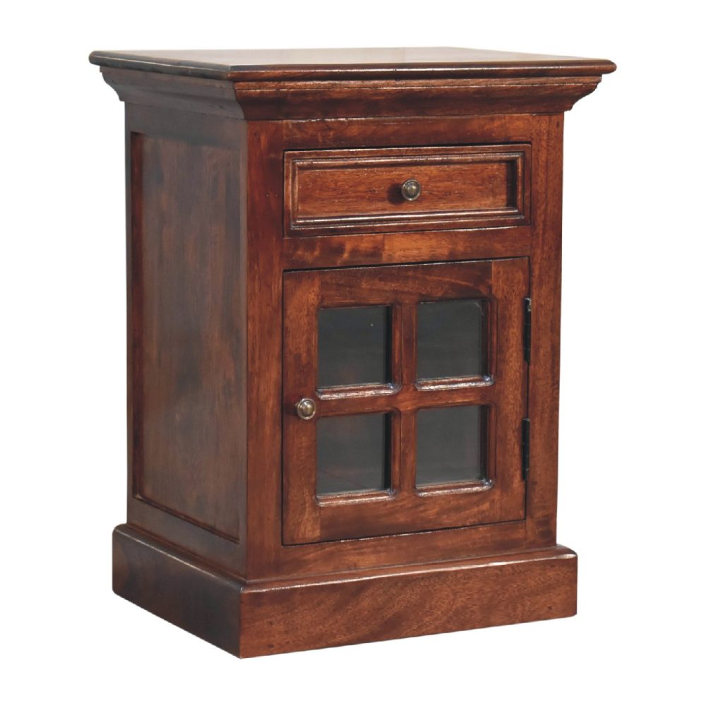 Cherry Nightsand with Glazed Door - Image 4