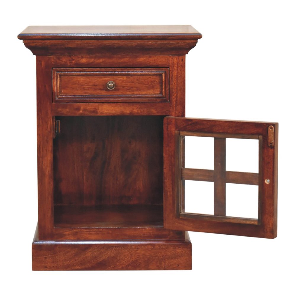 Cherry Nightsand with Glazed Door - Image 9