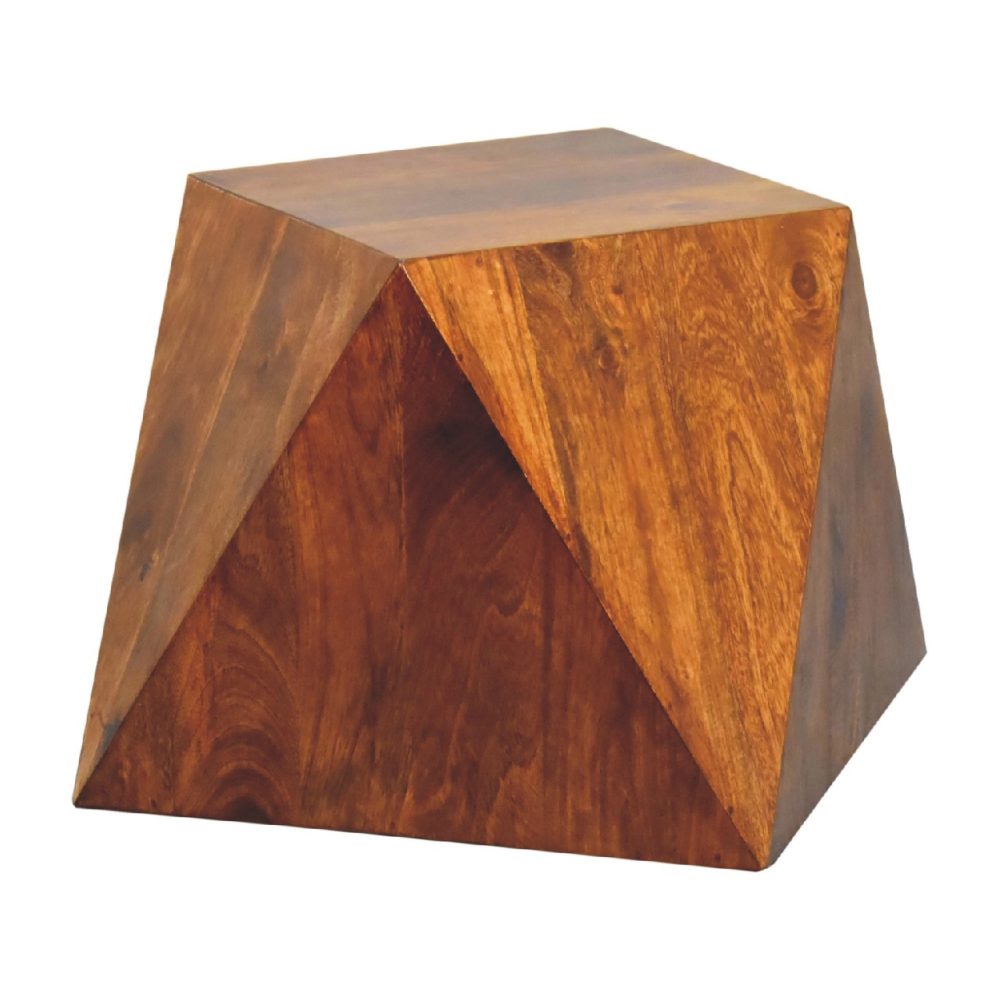 Chestnut Abstract End Table - Image 3