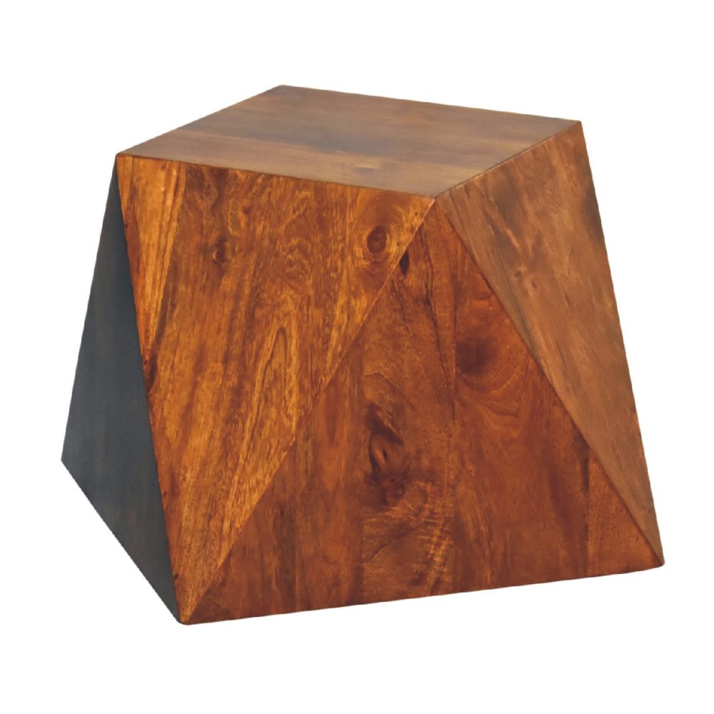Chestnut Abstract End Table - Image 4