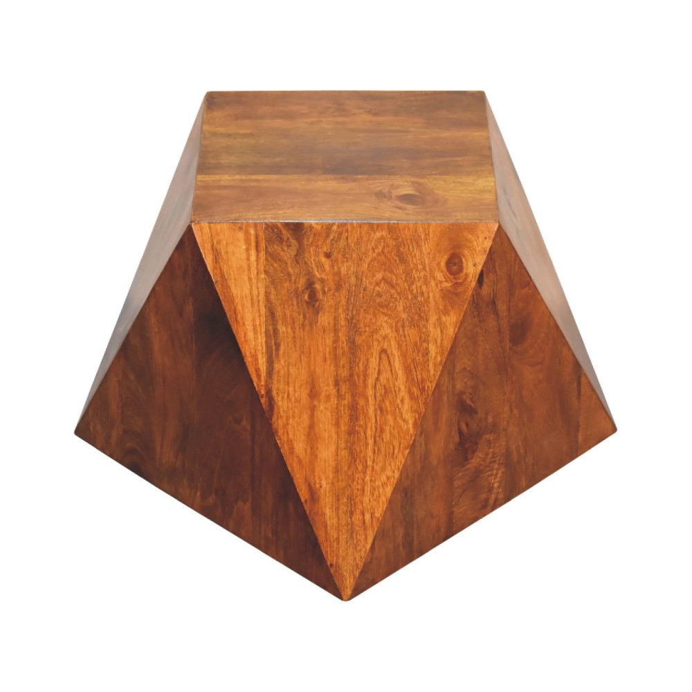 Chestnut Abstract End Table - Image 5