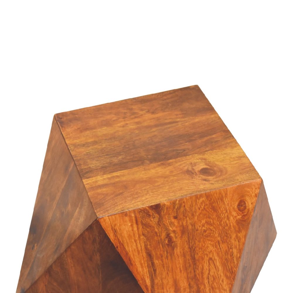Chestnut Abstract End Table - Image 6