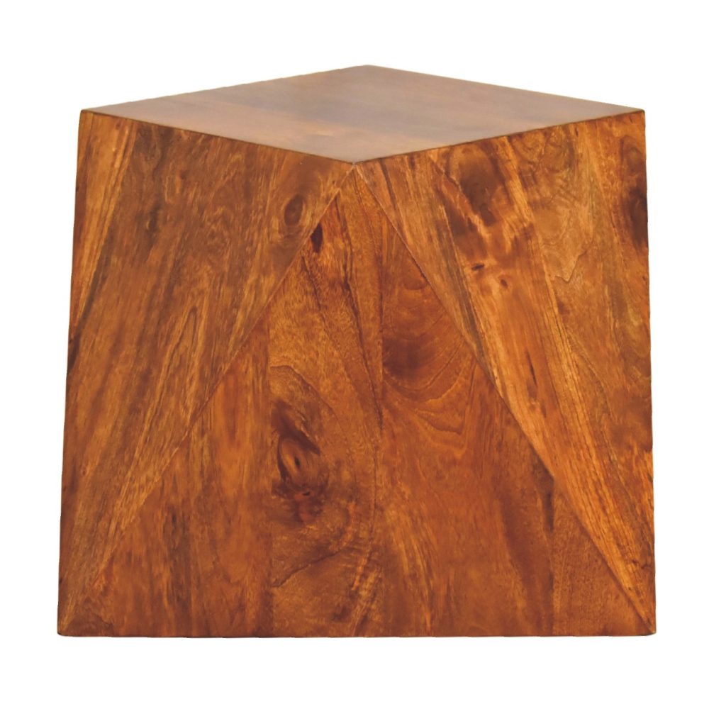 Chestnut Abstract End Table - Image 7