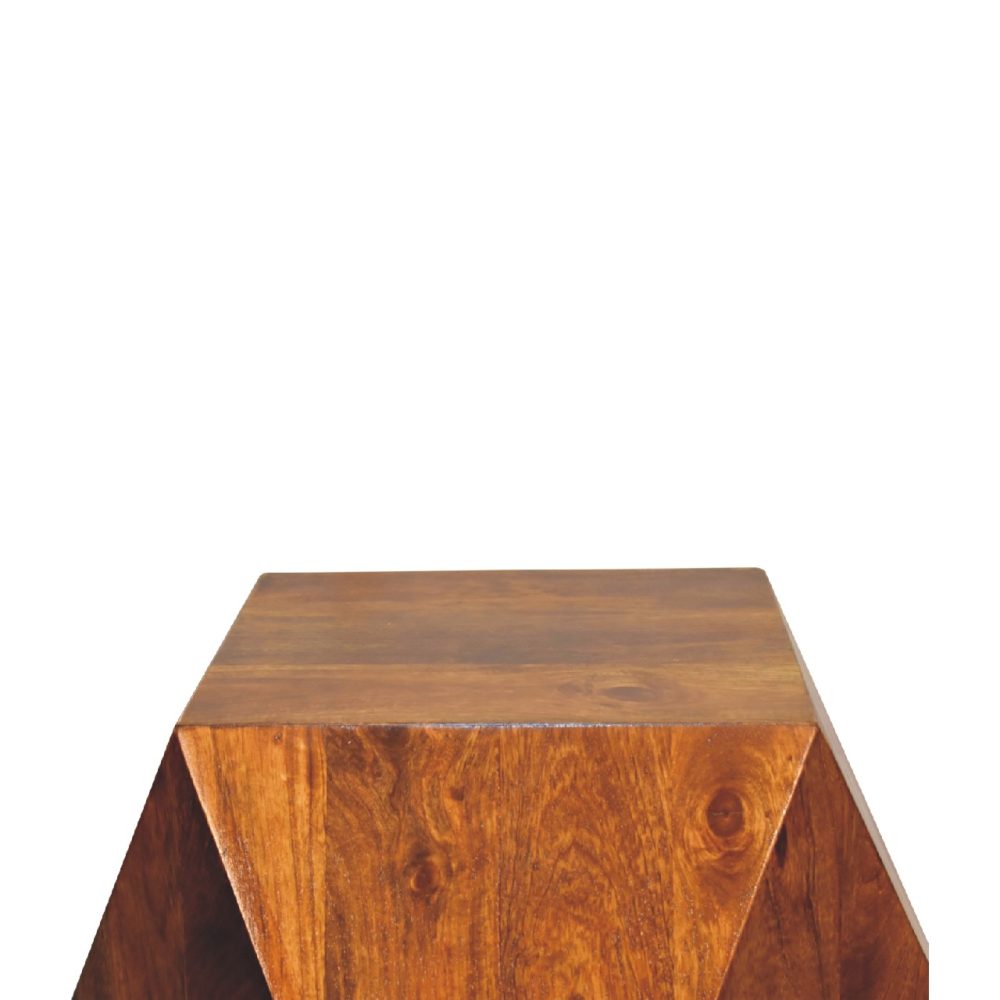 Chestnut Abstract End Table - Image 8
