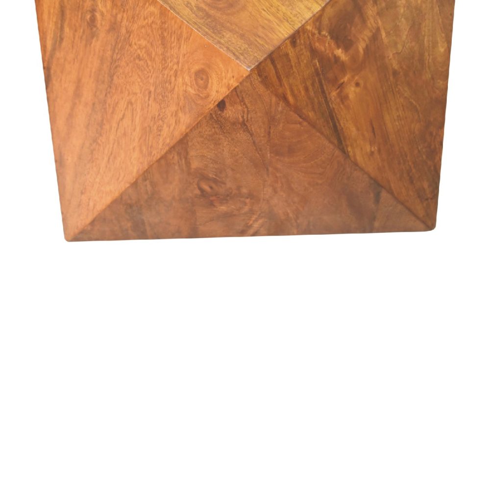 Chestnut Abstract End Table - Image 9