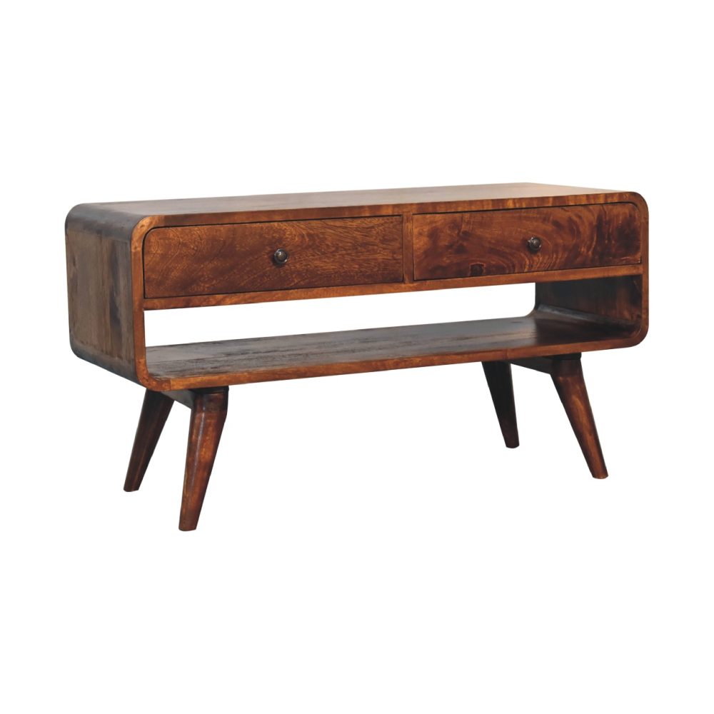 Reverse Curved Chestnut Media Unit - Image 2